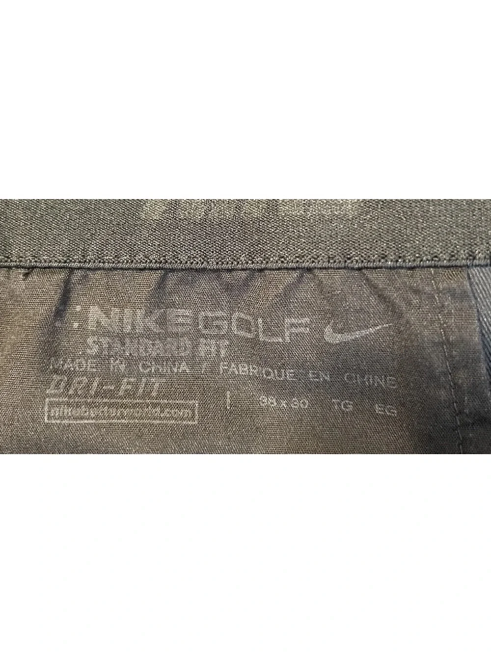 Nike Golf Pants Men 38x30 Black Dri-FIT Standard Fit Stretch Tech - Picture 2 of 7